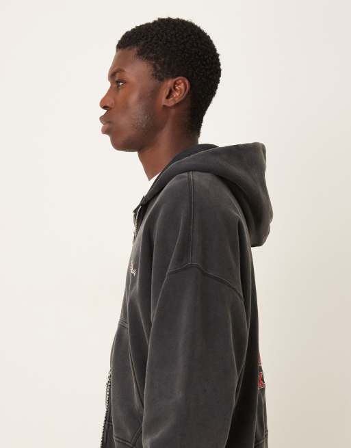 Abercrombie & Fitch – Kapuzenpullover in Marineblau mit Western-Grafik, 4 von 5