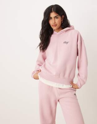 Abercrombie & Fitch - Kapuzenpullover in Rosa mit Logo auf der Brust, Kombiteil