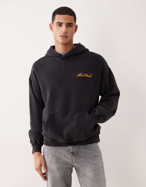 Abercrombie & Fitch – Kapuzenpullover in Schwarz mit Formel 1-Grafikmotiv, 4 von 5