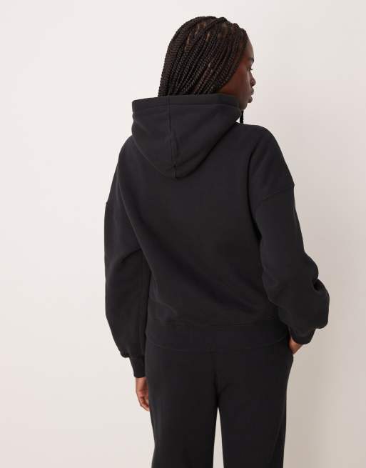 Abercrombie & Fitch – Kapuzenpullover in Schwarz mit Logo auf der Brust, Kombiteil, 3 von 4