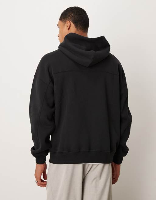 Abercrombie & Fitch – Kapuzenpullover in Schwarz mit Logoprint vorne auf der Tasche, 3 von 5