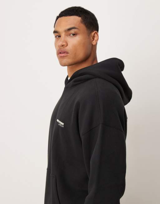 Abercrombie & Fitch – Kapuzenpullover in Schwarz mit Logoprint vorne auf der Tasche, 4 von 5