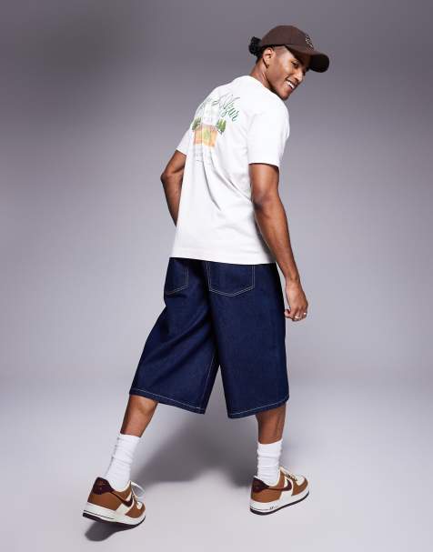 Abercrombie & Fitch - Klassiek T-shirt met tennisprint op de achterkant in wit - view 1