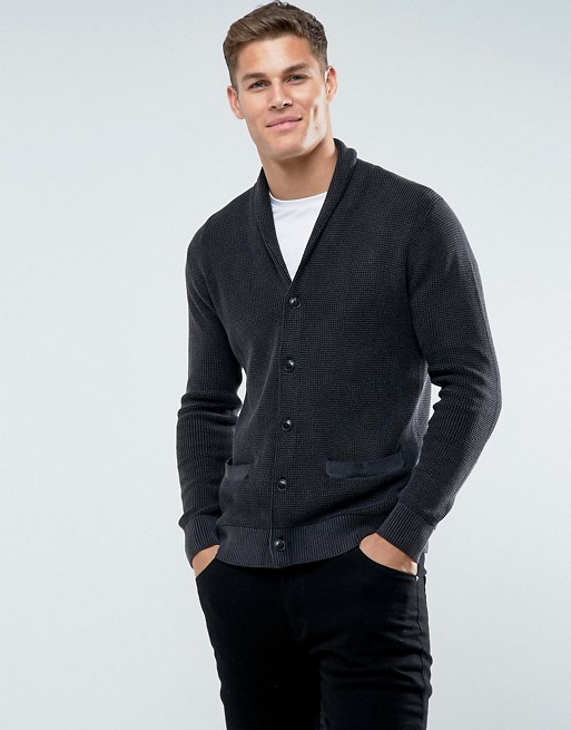 Abercrombie & Fitch Knit Cardigan Washed Stitch in Grey | ASOS