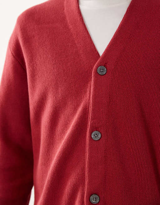 Abercrombie & Fitch knitted cardigan in red, 5 of 5