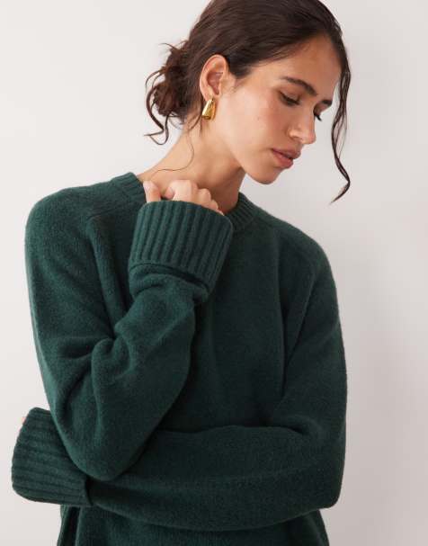 Abercrombie & Fitch knitted crew neck sweater in green - view 1