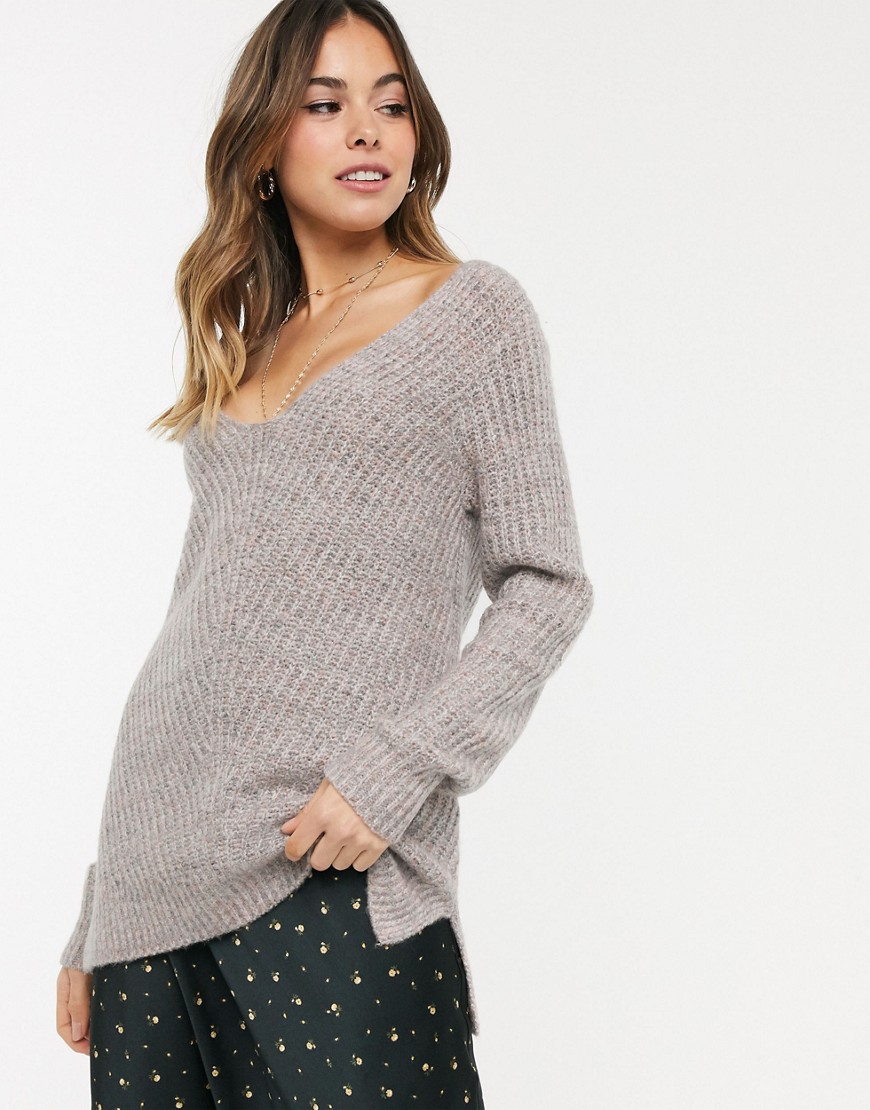 Abercrombie & Fitch knitted jumper in rib-Multi