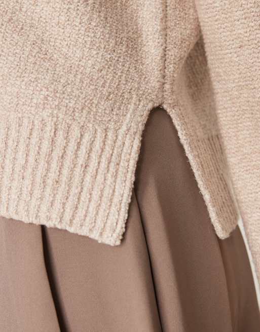 Abercrombie & Fitch knitted jumper in taupe, 3 of 4