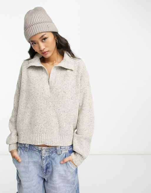 Abercrombie & Fitch knitted polo top in spray dye, 3 of 4