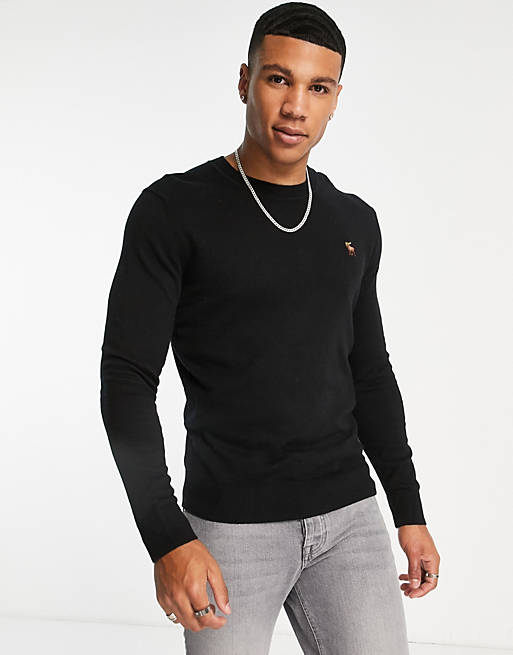 Abercrombie & Fitch knitted sweater in black | ASOS