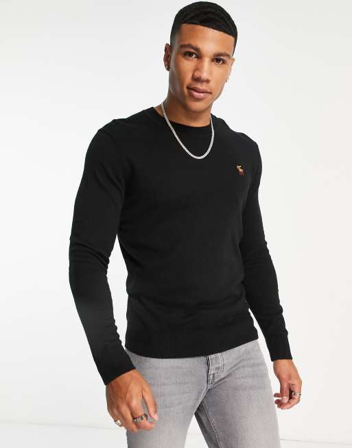 Abercrombie & Fitch knitted sweater in black ASOS