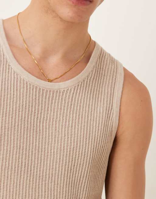 Abercrombie & Fitch knitted vest in mocha, 3 of 4