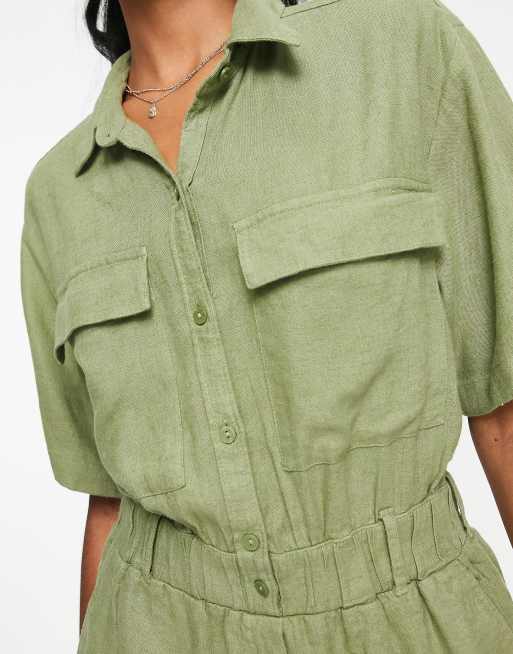 Abercrombie green hot sale romper