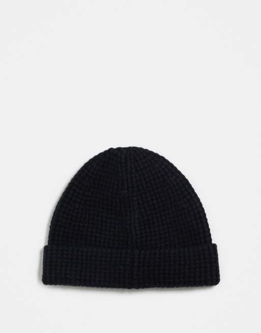 Abercrombie & Fitch - Korte beanie in zwart, 3 van 3