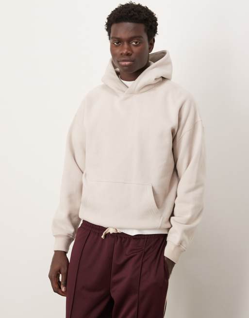 Abercrombie & Fitch – Kremowa krótka bluza z kapturem