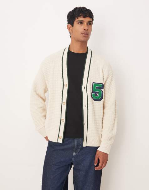 Abercrombie & Fitch v neck cardigan in cream