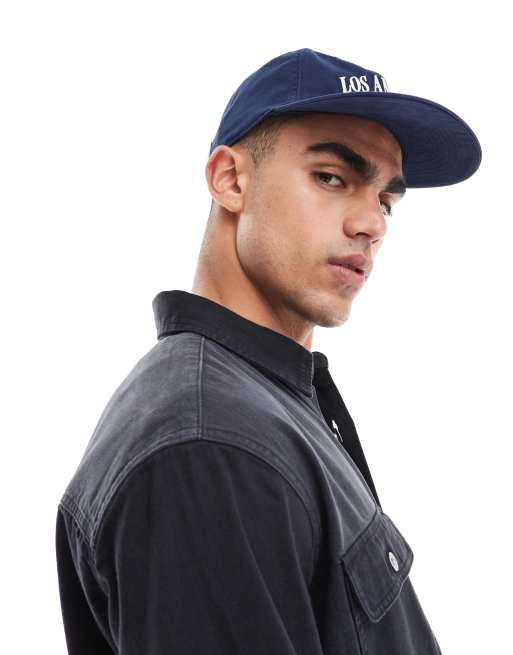 Abercrombie Fitch LA Summer Destination Cappello con visiera blu navy ASOS