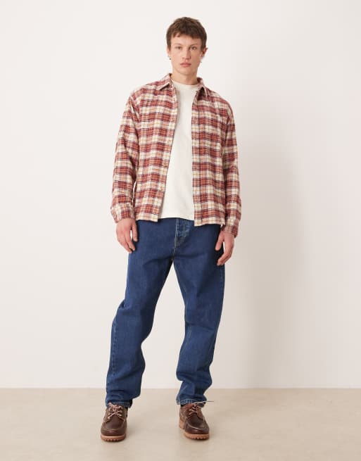 Abercrombie & Fitch – Langärmliges Flanellhemd in Rot kariert&nbsp;, 2 von 5