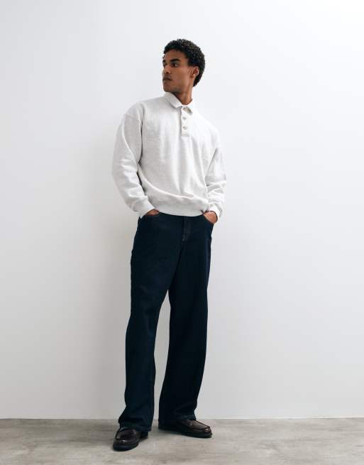 Abercrombie & Fitch langärmliges geripptes Henley-Oberteil in Cremeweiß, 5 von 5