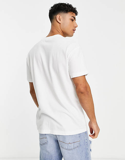 Abercrombie & Fitch – Legeres T-Shirt in Weiß mit Logo quer über der Brust  | ASOS