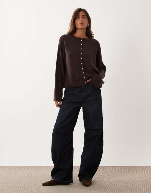 Abercrombie & Fitch leichter Strickcardigan in Braun, 2 von 4