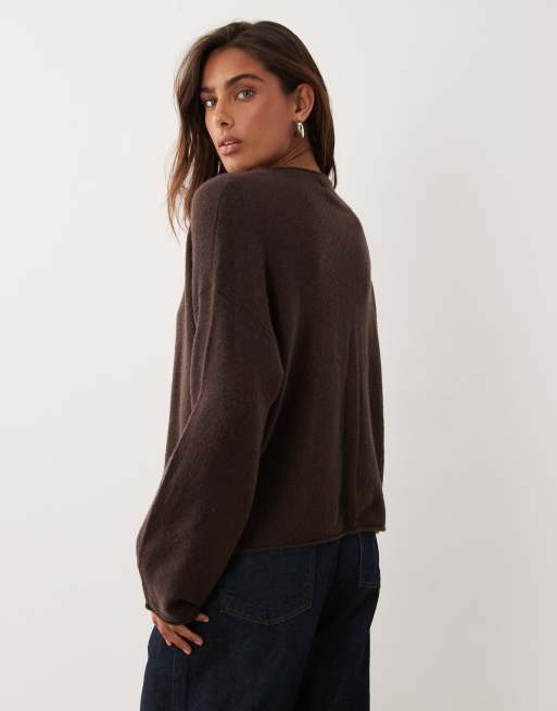 Abercrombie & Fitch leichter Strickcardigan in Braun, 3 von 4