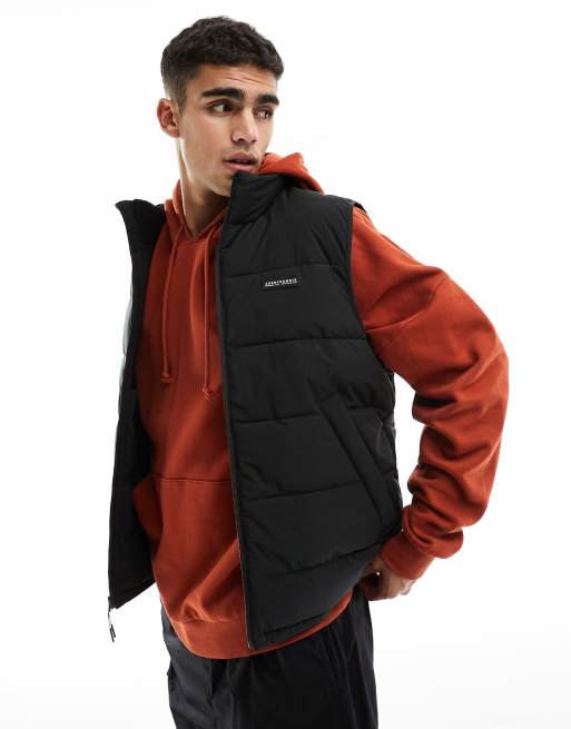 Abercrombie & Fitch – Leichtes, wattiertes Trägershirt in Schwarz