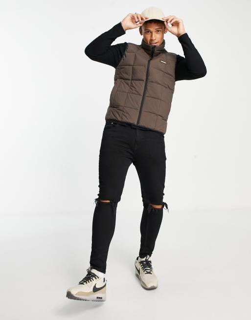 Abercrombie & Fitch - Lichte gewatteerde bodywarmer in bruin, 4 van 4
