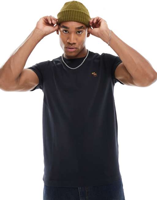 Abercrombie & Fitch lifelike icon logo t-shirt in black | ASOS