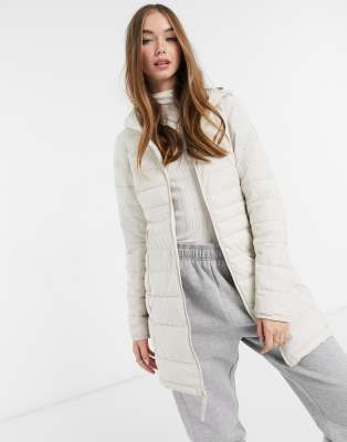 abercrombie white puffer