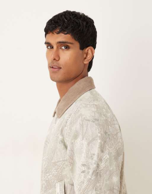 Abercrombie & Fitch lightweight cropped barn jacket in camo print, 4 of 5