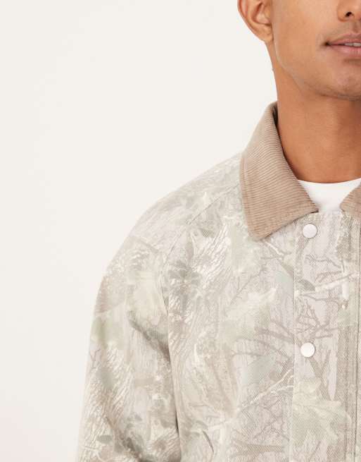 Abercrombie & Fitch lightweight cropped barn jacket in camo print, 5 of 5
