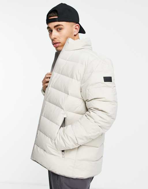 White lightweight puffer clearance jacket