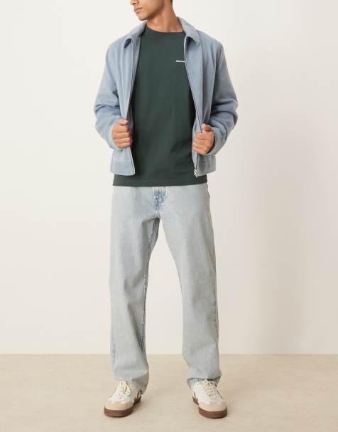Abercrombie & Fitch lightweight loose fit jeans in light wash - view 1