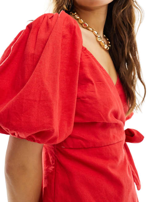 Abercrombie short sleeve wrap dress clearance