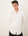 [Abercrombie & Fitch] Abercrombie & Fitch linen dress shirt in white S WHITE