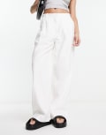 [Abercrombie & Fitch] Abercrombie & Fitch linen tailored pants in white XXL White