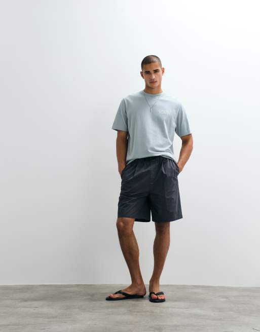 Abercrombie & Fitch – Ljusblå, semester-tryck baktill, 5 av 5