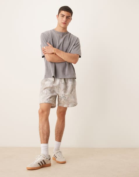 Abercrombie & Fitch – Ljust olivgröna shorts i fleece med dragsko - view 1