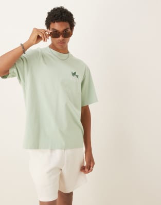 Abercrombie & Fitch Location Back Print T-shirt In Green