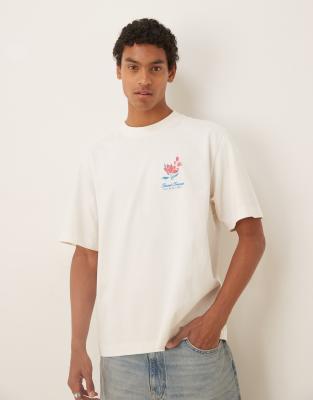 Abercrombie & Fitch Location Back Print T-shirt In White