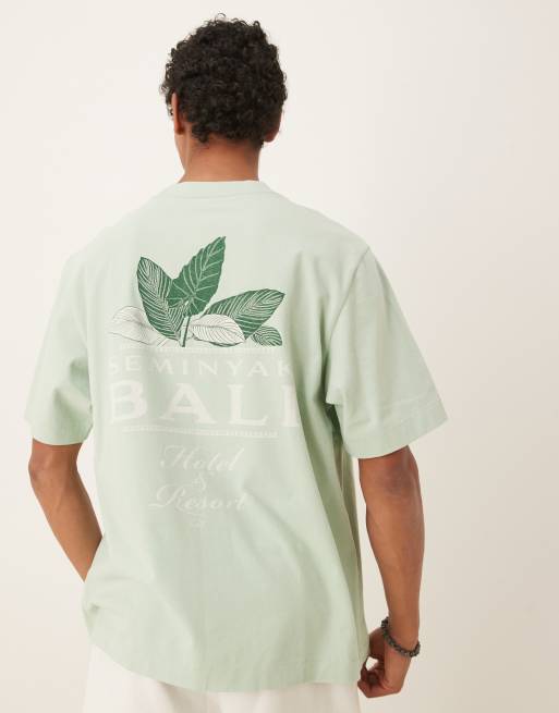 Abercrombie & Fitch – Location – Zielony T-shirt z nadrukiem na plecach