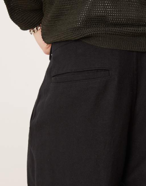 Abercrombie & Fitch – Locker geschnittene Carpenter-Hose in Schwarz, 4 von 5