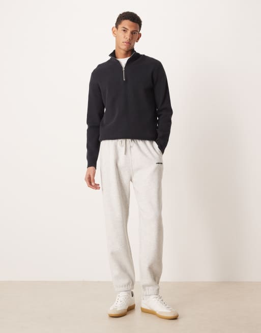 Abercrombie & Fitch – Locker geschnittene Jogginghose in Grau mit Logodetail und Bündchen, 2 von 5
