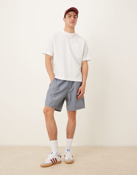 Abercrombie & Fitch – Locker geschnittene Shorts in Marineblau, 8 Zoll Schrittlänge - view 1