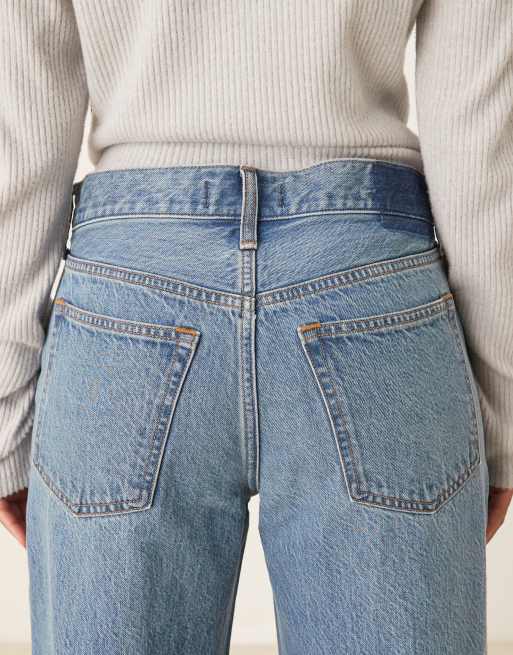 Abercrombie & Fitch – Locker sitzende Jeans in hellblauer Waschung mit niedrigem Bund, 2 von 5