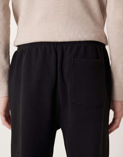 Abercrombie & Fitch logo detail relaxed cuffed jogger in black, 5 of 5