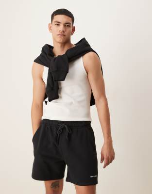 ABERCROMBIE & FITCH LOGO DRAWSTRING FLEECE SHORTS 