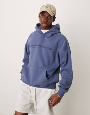 logo hoodie in blue