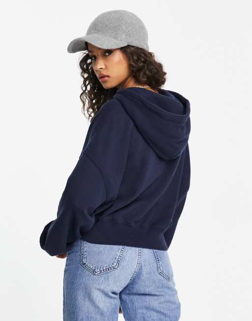 Abercrombie and fitch navy hoodie online